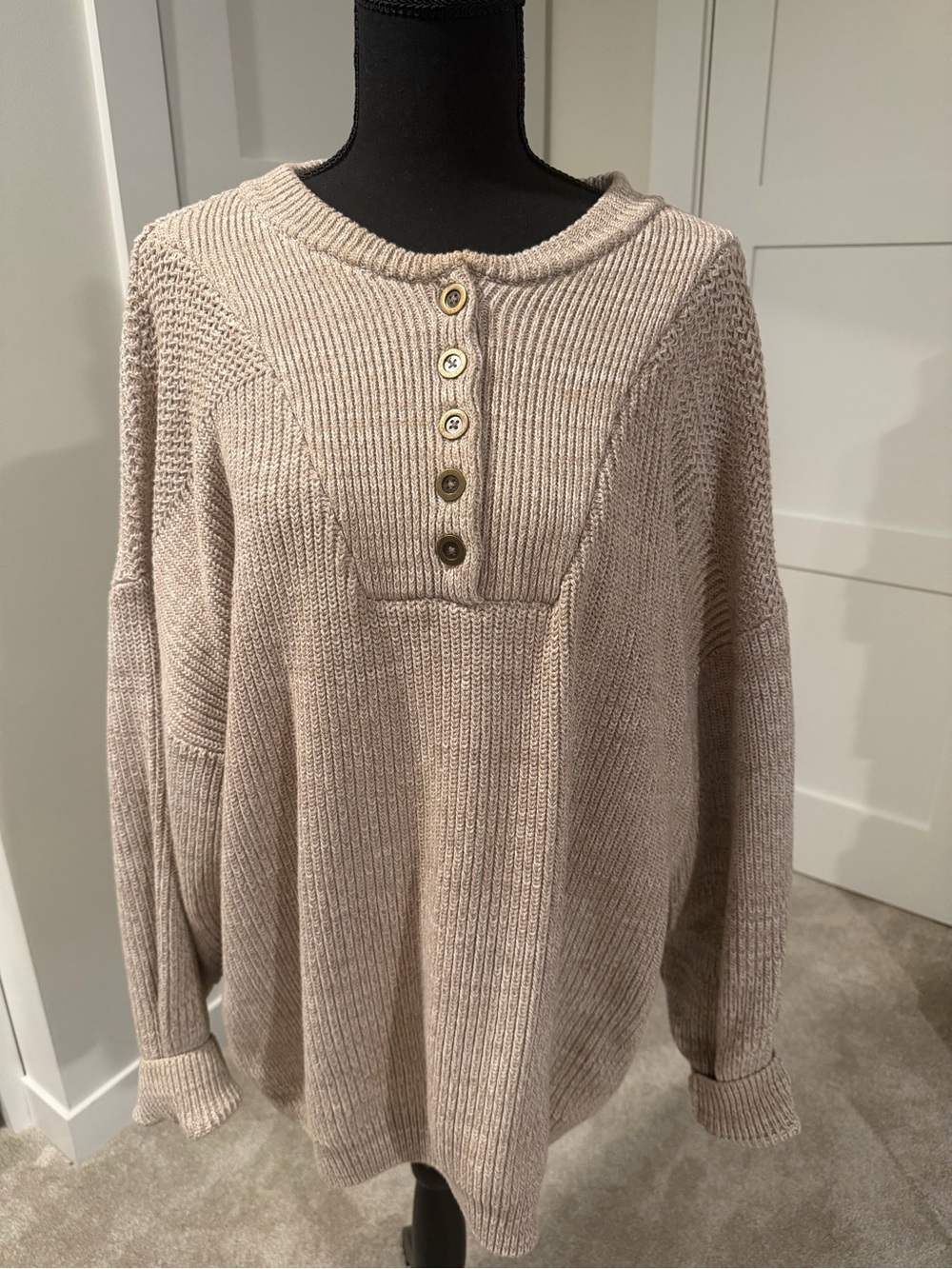 Rumored Cotton Henley sweater